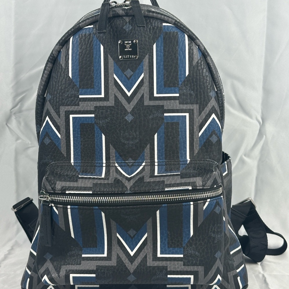 MCM Stark Gunta M Stripe Backpack